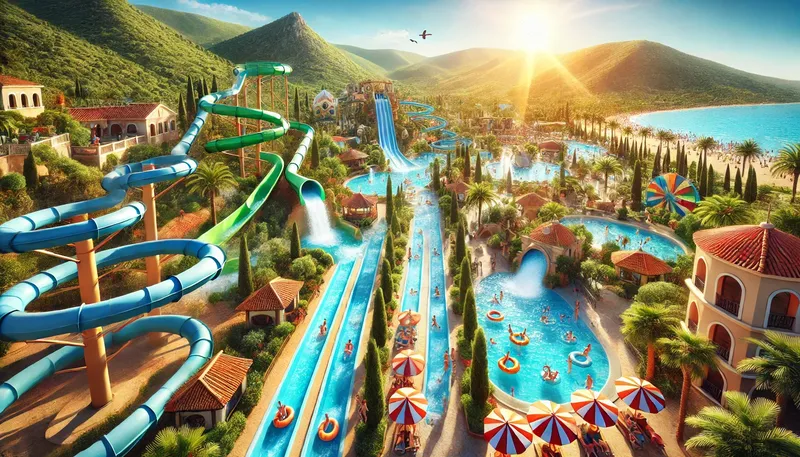 DALL·E 2025-03-25 12.03.05 - A beautiful view of Water City, a famous water park in Crete,